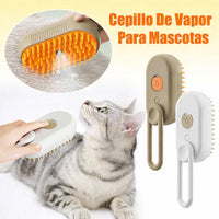 Cepillo De Vapor Para Mascotas - Eliminación de Pelo + Spray + Masaje